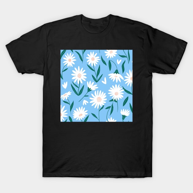 Daisy blue T-Shirt by Papergrape